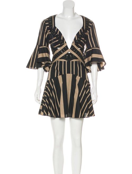 Acler Linen Mini Dress Black
