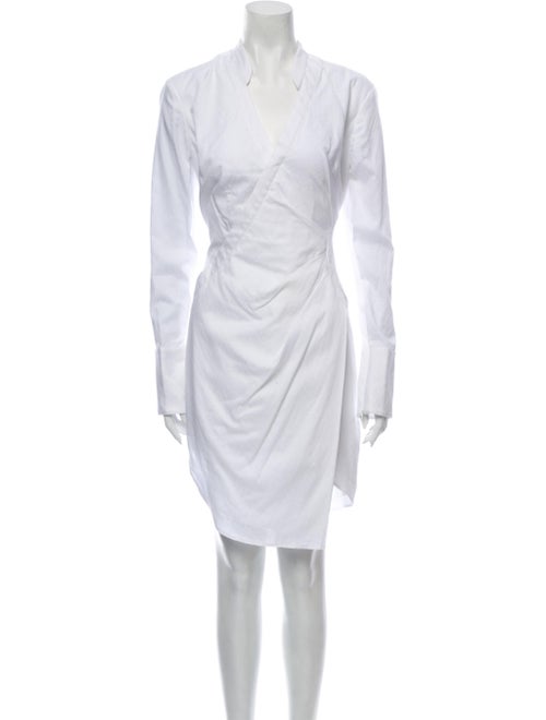Acler V-Neck Knee-Length Dress w/ Tags White