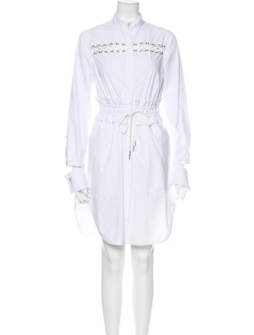 Acler Mock Neck Mini Dress White