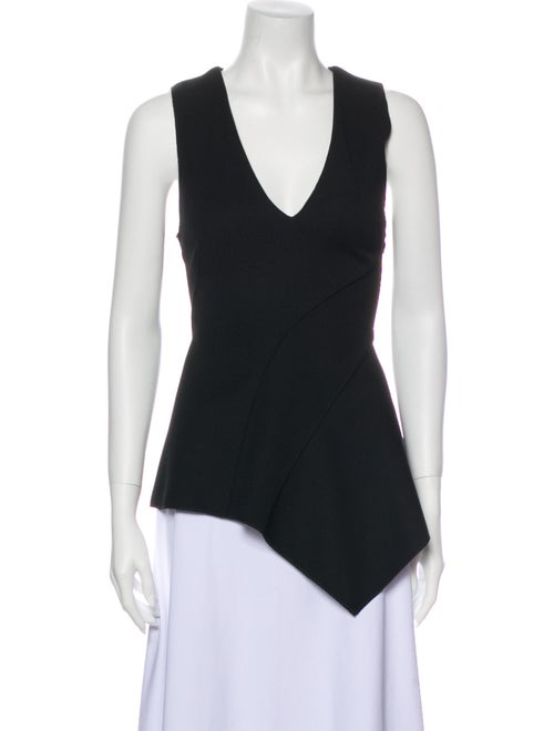 Acler V-Neck Sleeveless Top Black