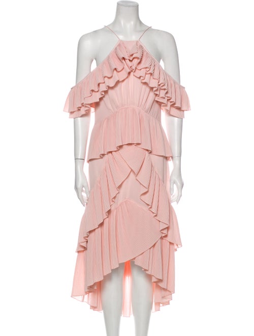 Acler Halterneck Long Dress Pink