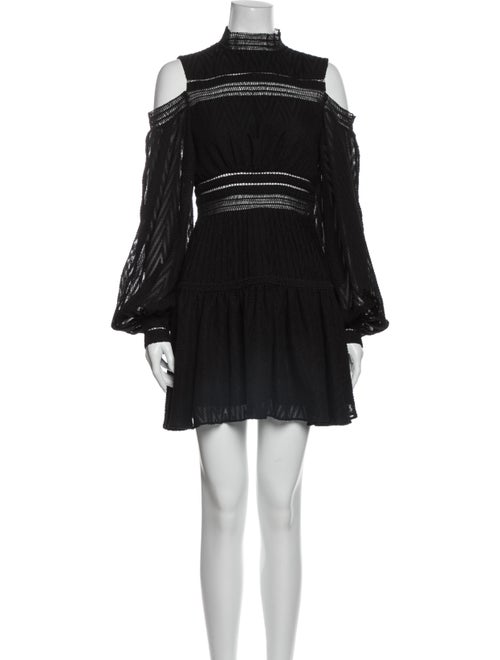 Acler Mock Neck Mini Dress Black