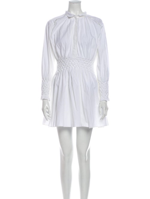 Acler Mock Neck Mini Dress White