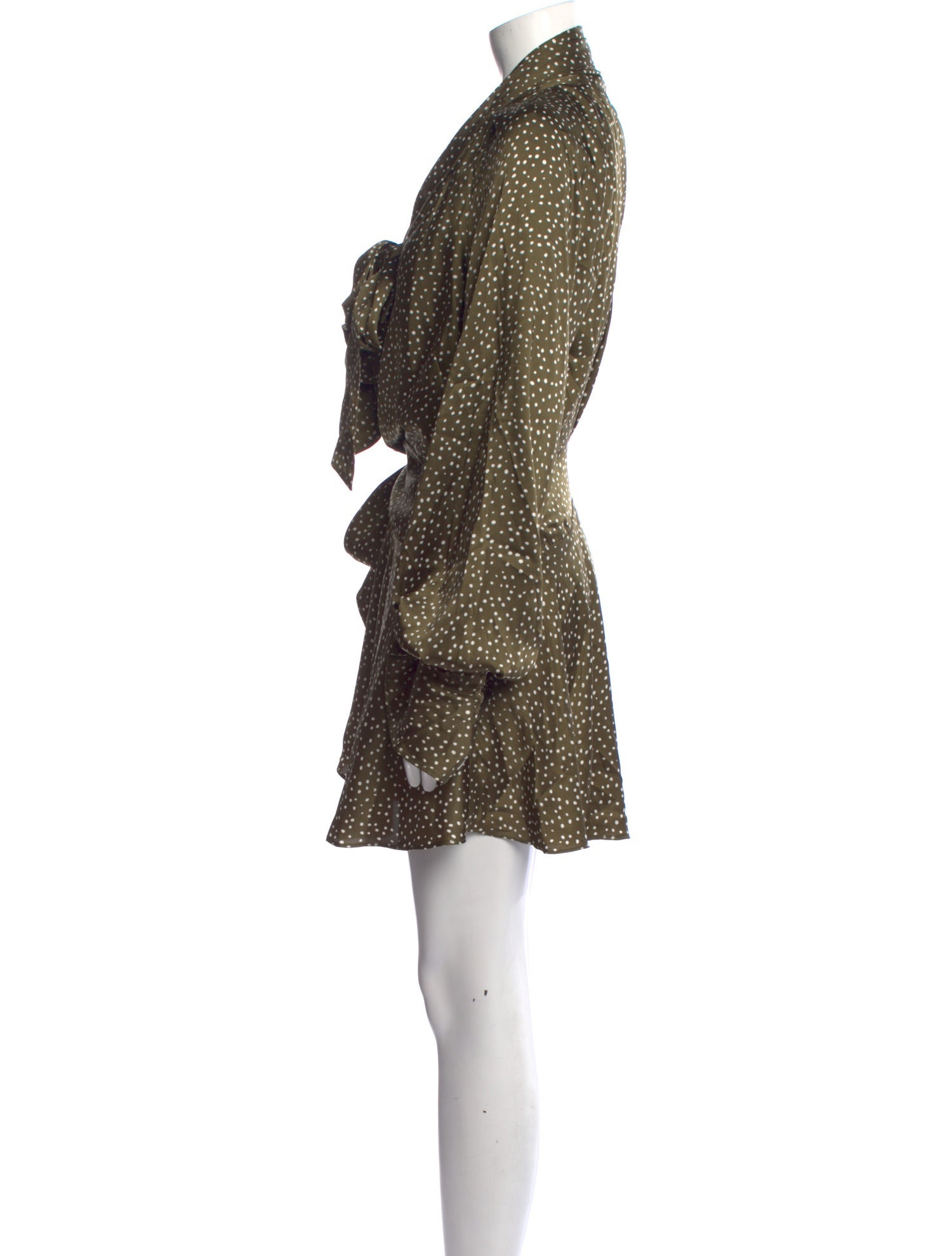 Acler Polka Dot Print Mini Dress - Green Dresses, Clothing - WACLE25874 |  The RealReal