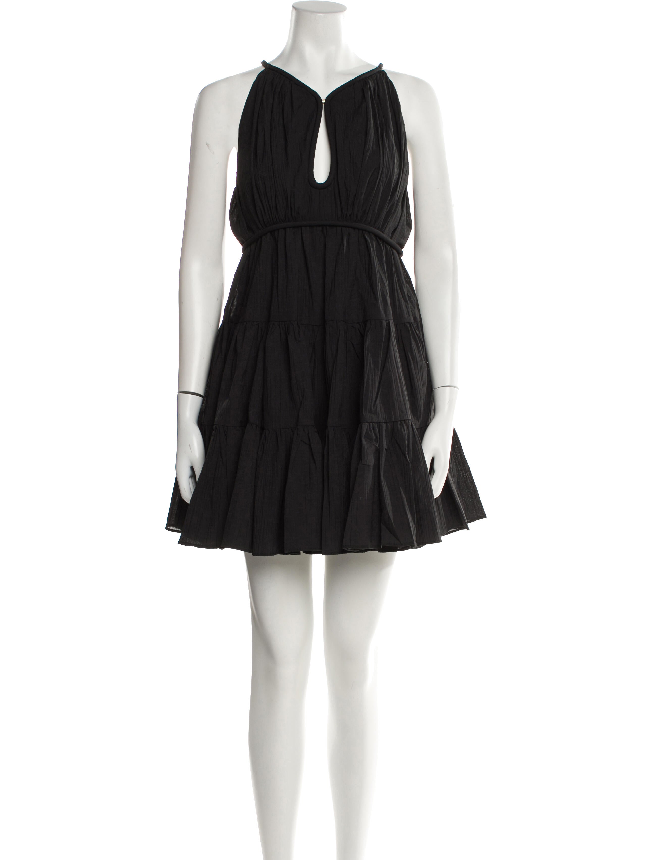 Acler V-Neck Mini Dress w/ Tags - Black Dresses, Clothing - WACLE26751 |  The RealReal