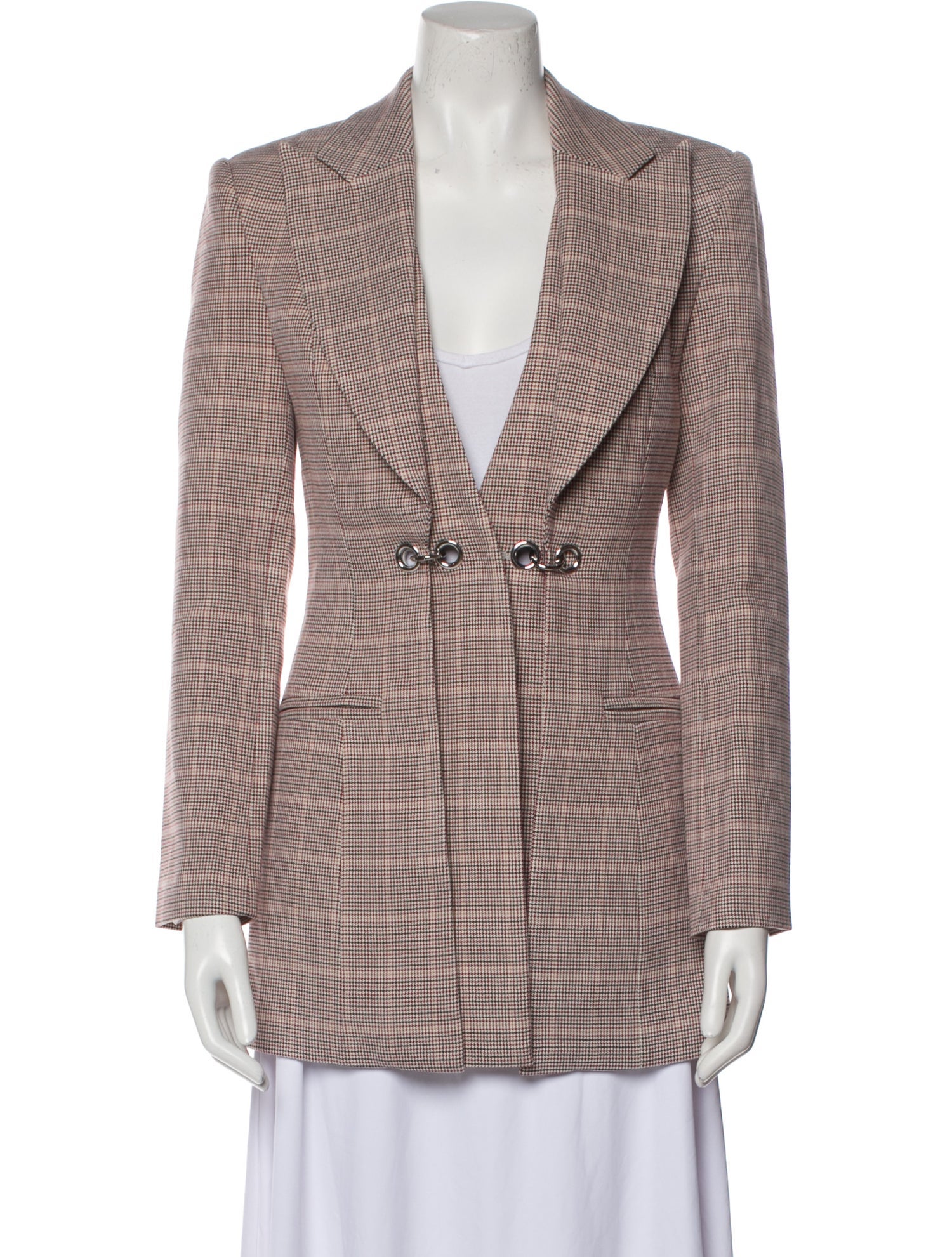 Acler Plaid Print Blazer