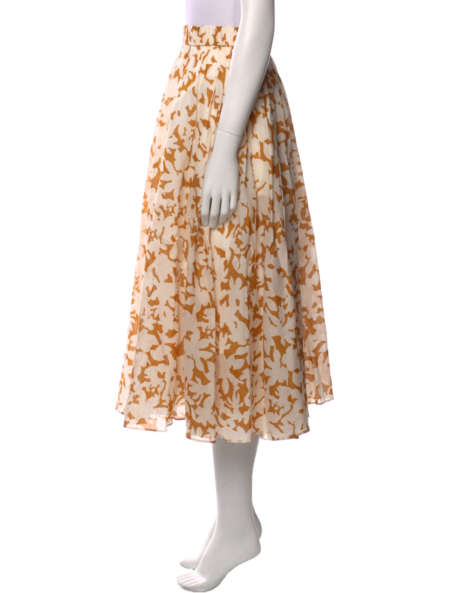 Acler Floral Print Midi Length Skirt