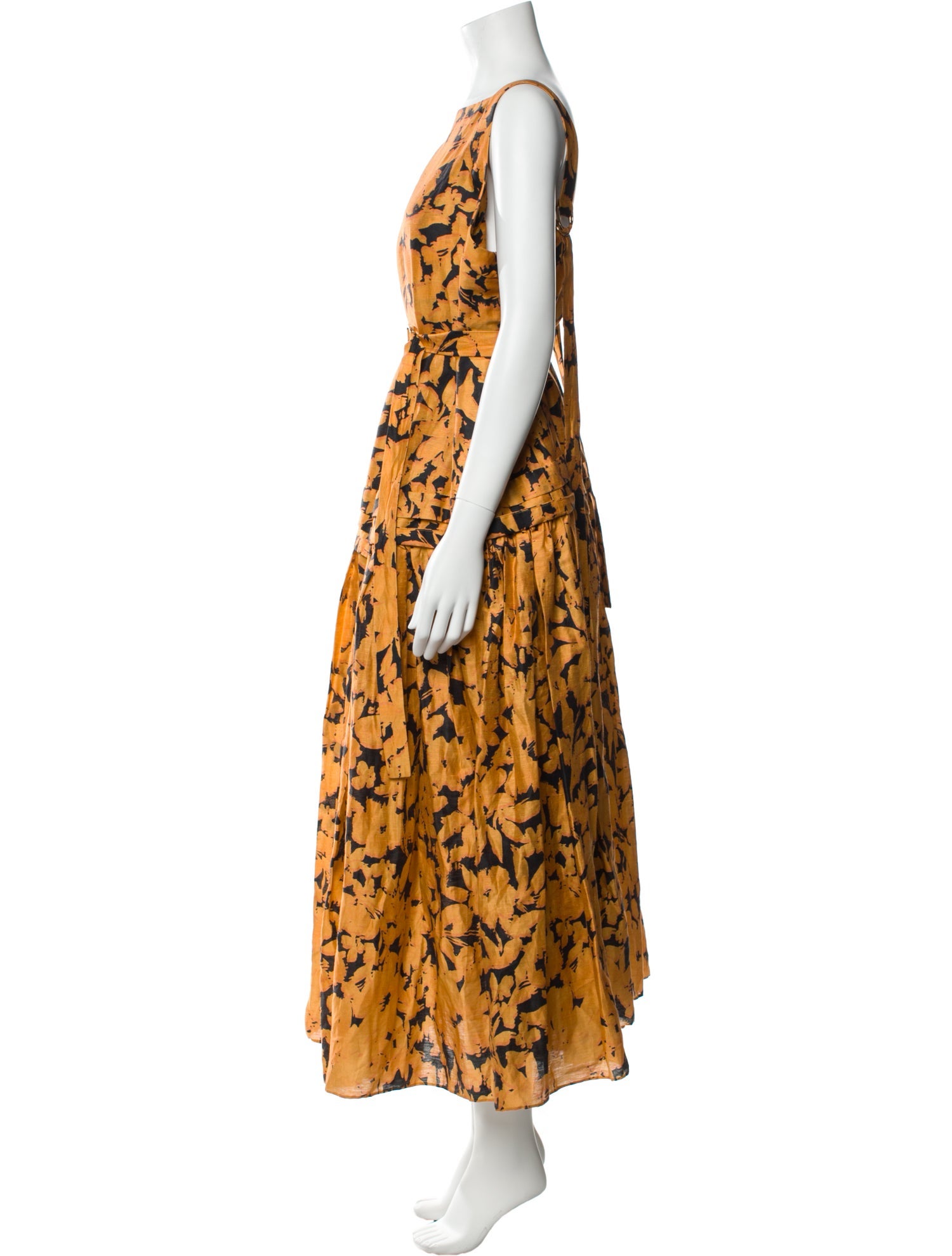 Acler Floral Print Long Dress