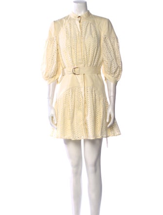 Acler Lace Pattern Mini Dress