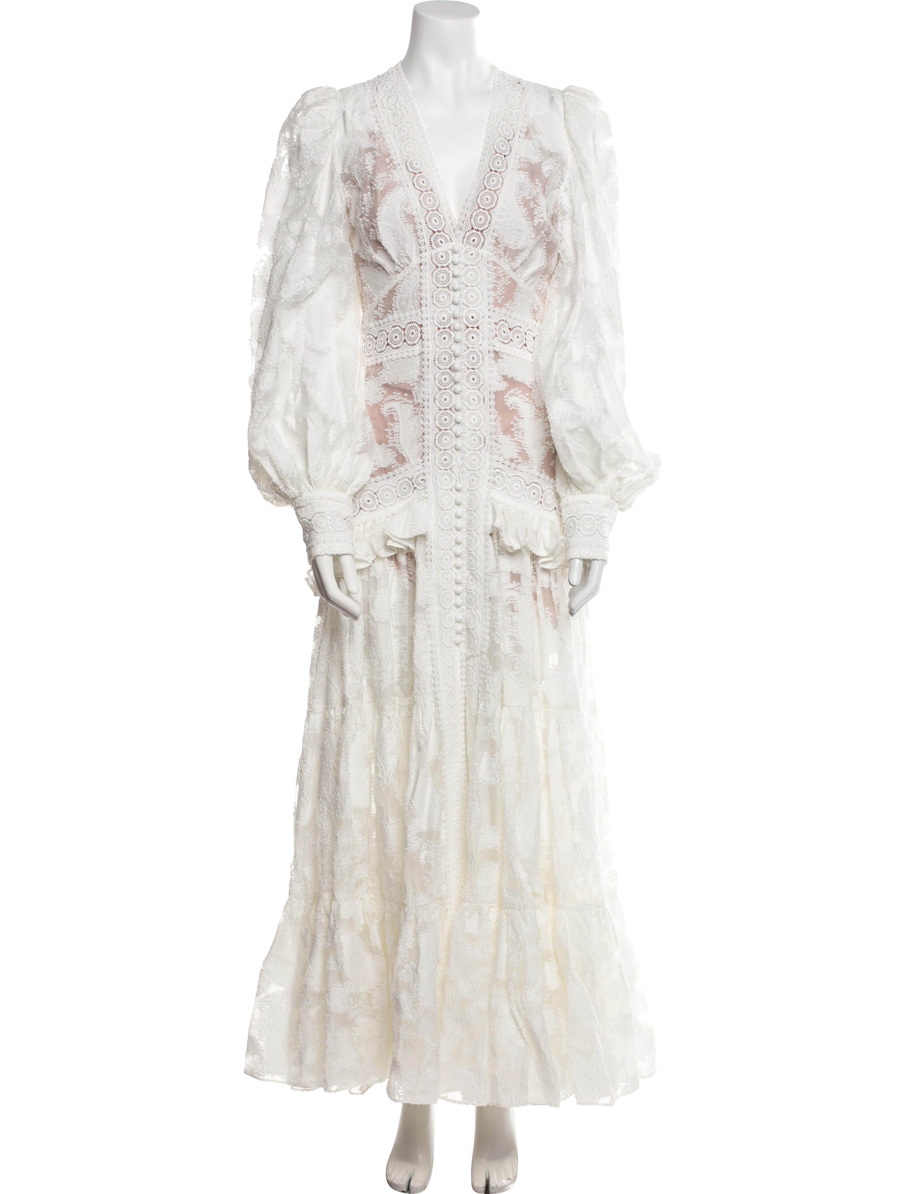 Acler Lace Pattern Long Dress