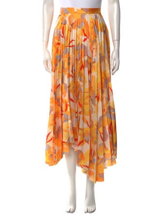 Acler Printed Midi Length Skirt