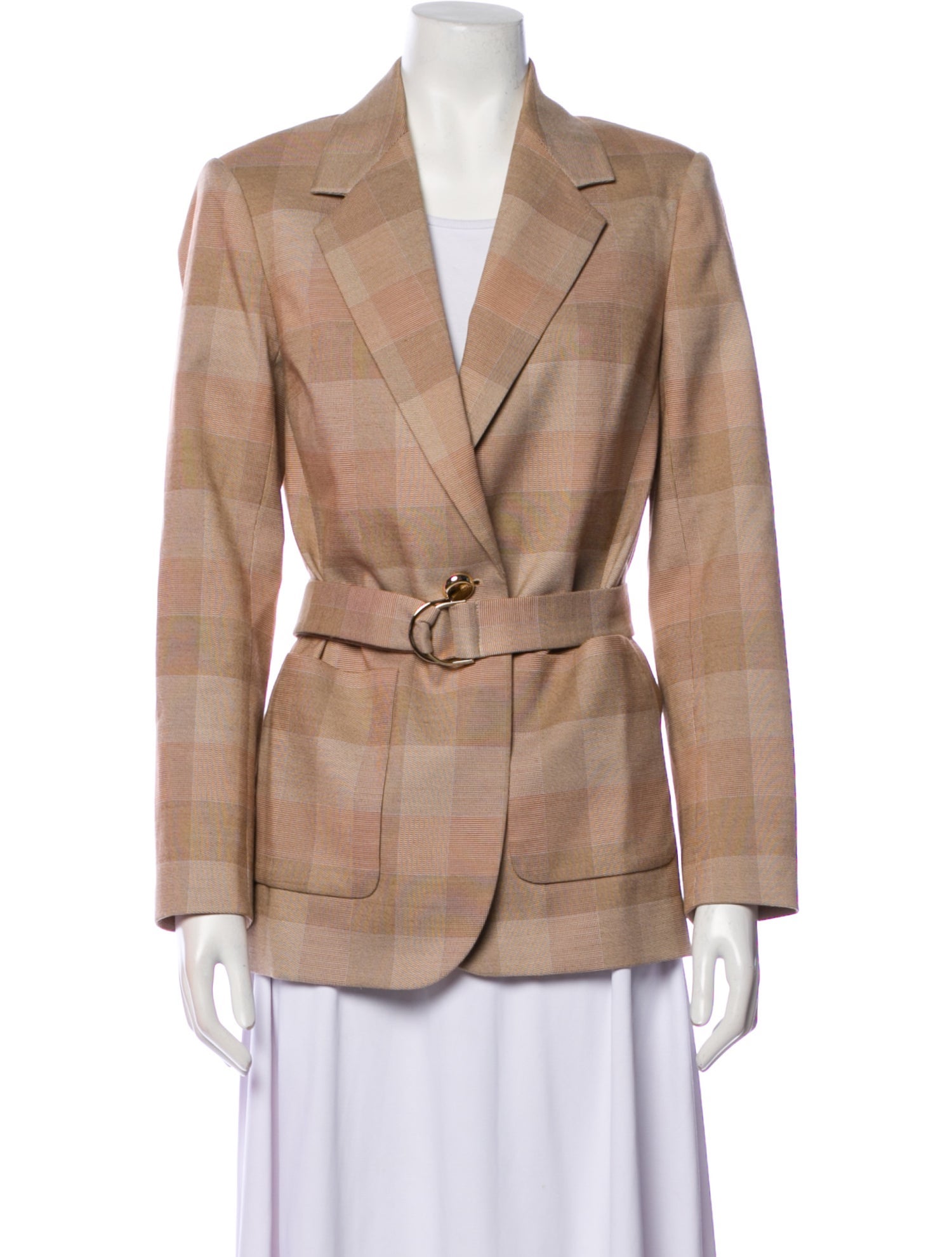 Acler Plaid Print Blazer