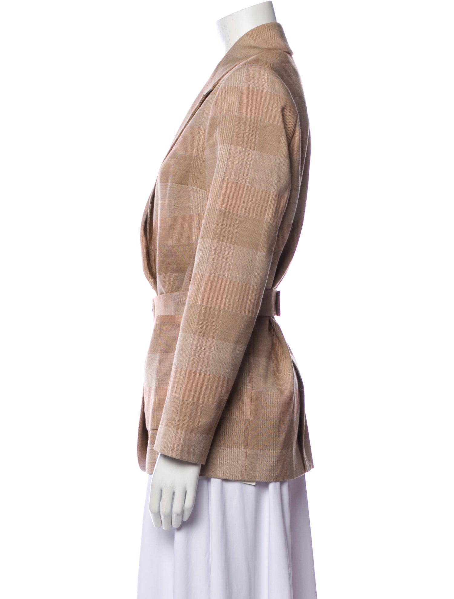 Acler Plaid Print Blazer