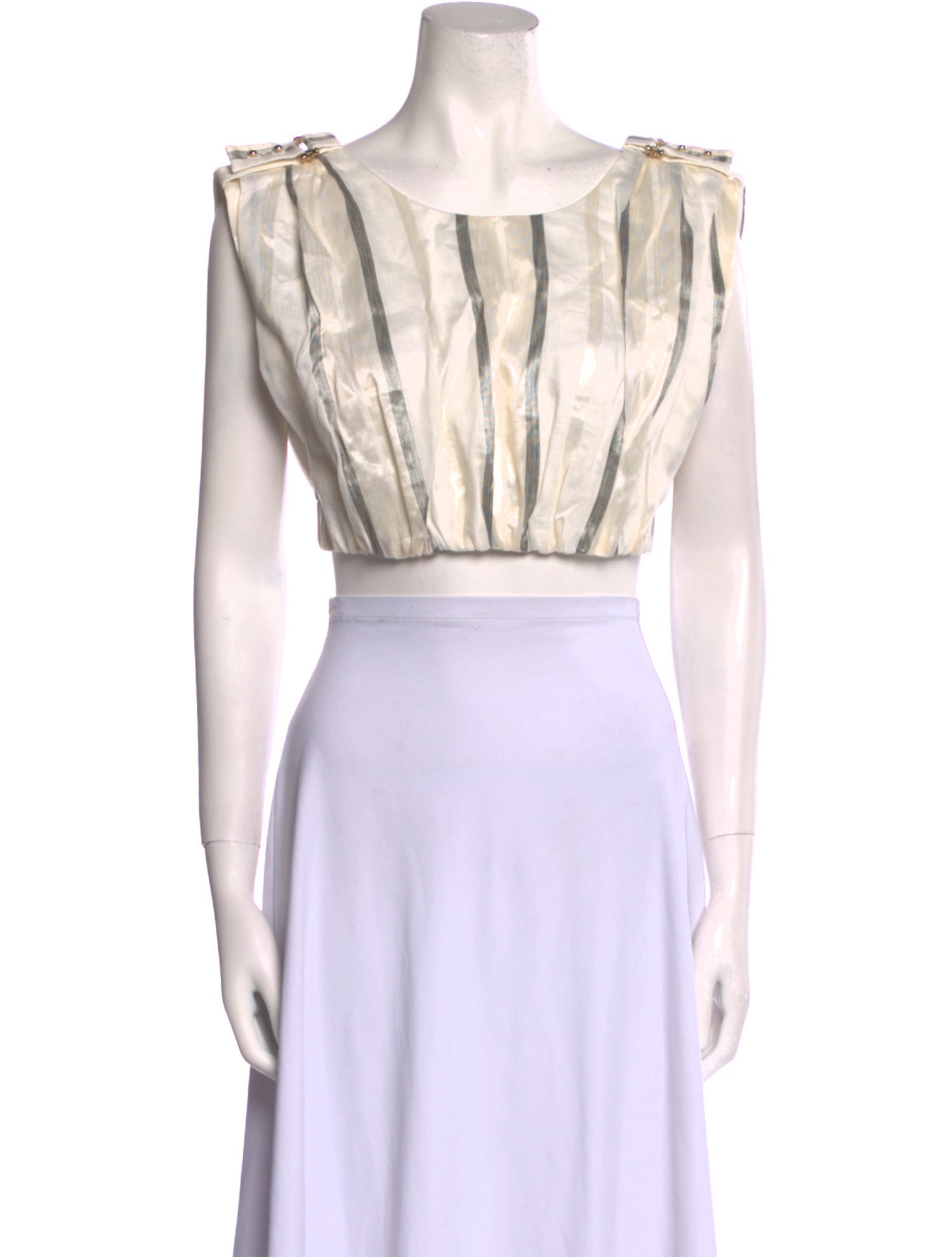 Acler Linen Striped Crop Top w/ Tags