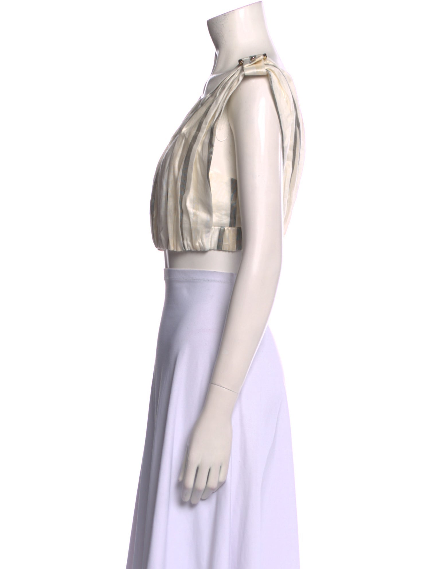 Acler Linen Striped Crop Top w/ Tags