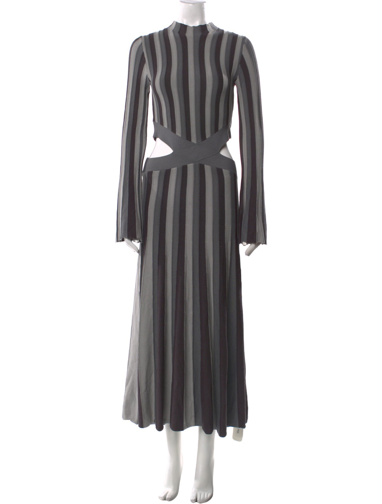 Acler Striped Long Dress