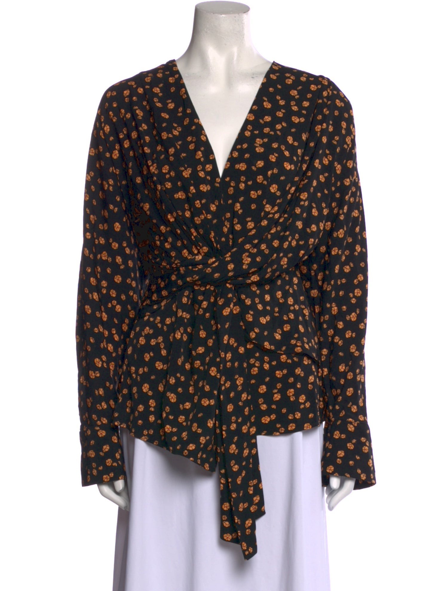 Acler Floral Print V-Neck Blouse
