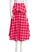 Acler Plaid Print Midi Length Skirt