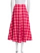 Acler Plaid Print Midi Length Skirt