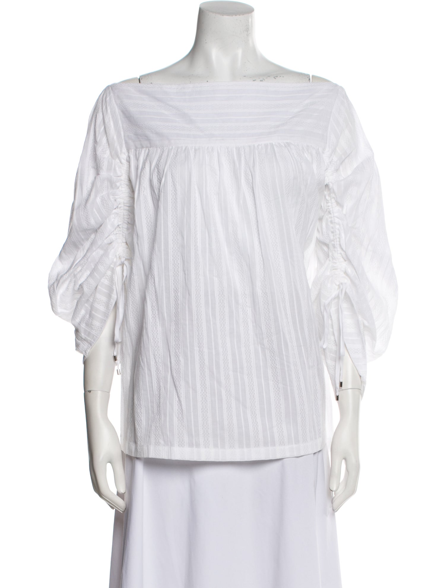 Acler Bateau Neckline Three-Quarter Sleeve Blouse