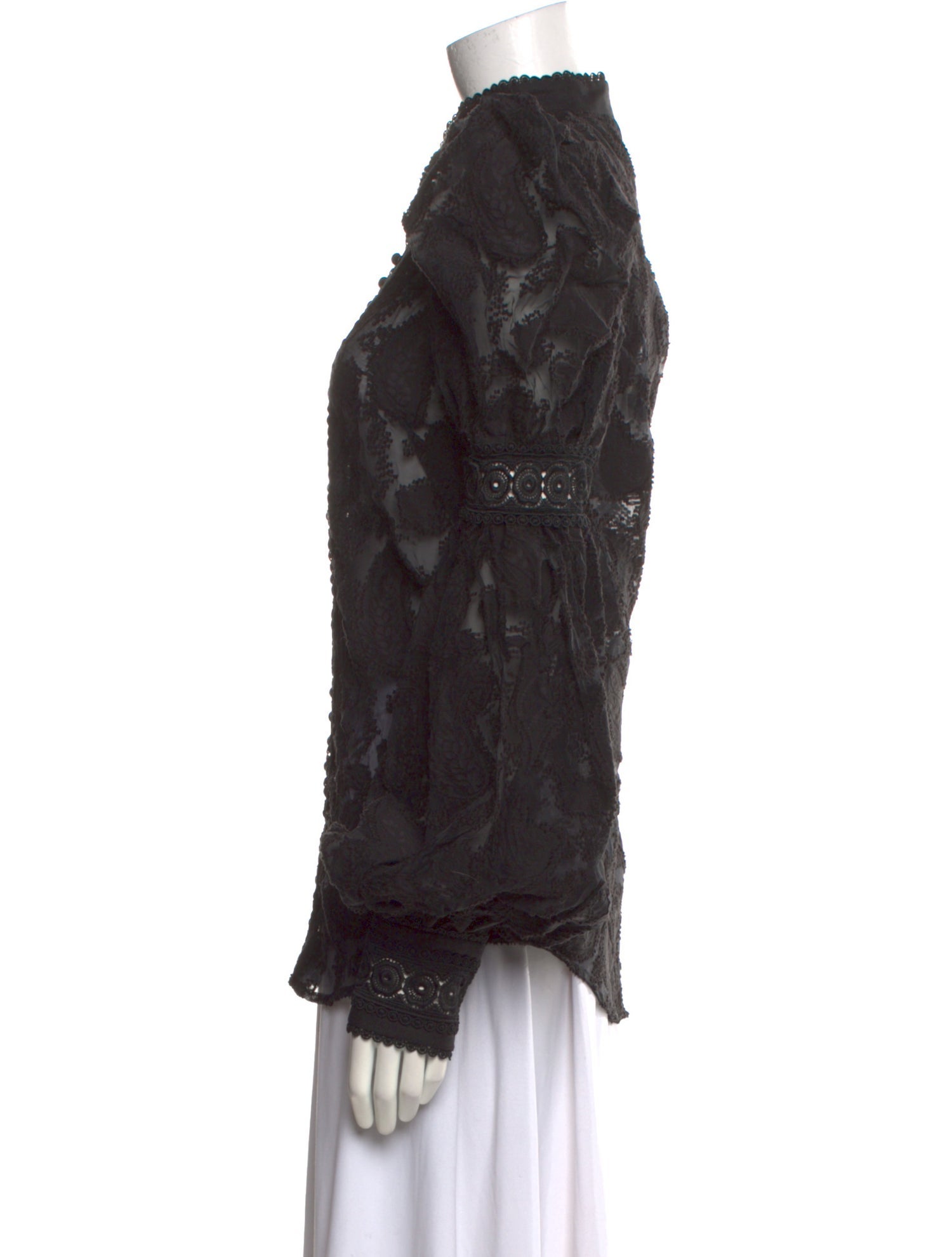 Acler Lace Pattern Mock Neck Blouse w/ Tags