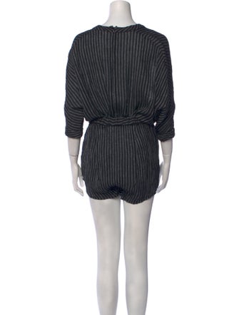 Acler Linen Striped Romper