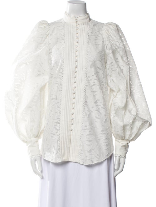 Acler Mock Neck Long Sleeve Button-Up Top