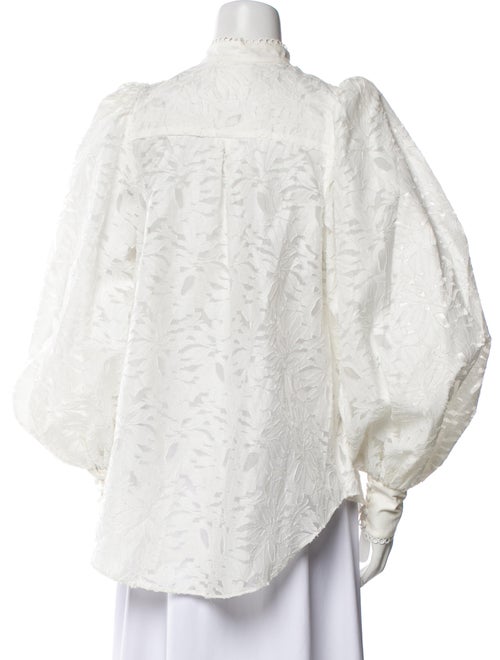 Acler Mock Neck Long Sleeve Button-Up Top