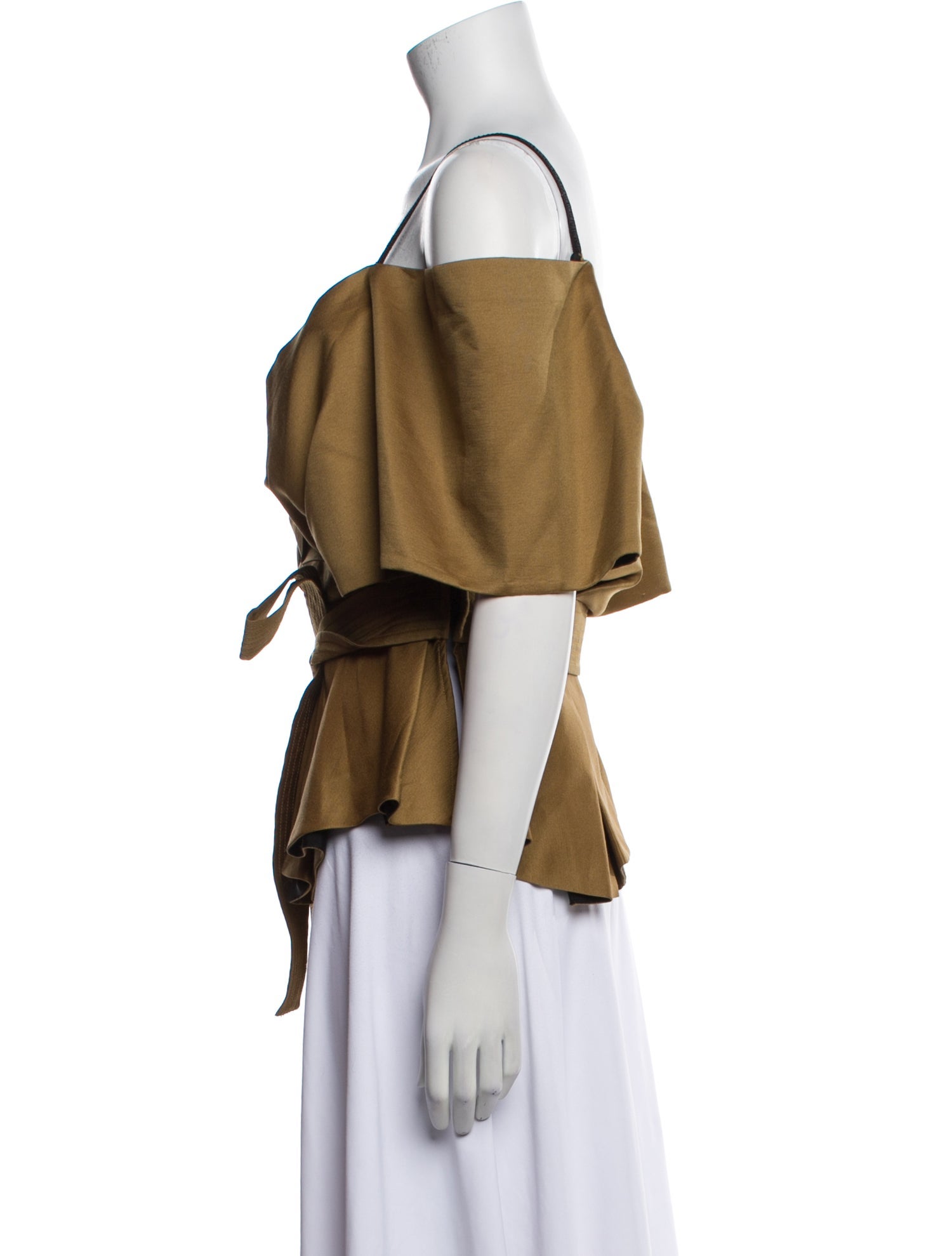 Acler Square Neckline Three-Quarter Sleeve Blouse