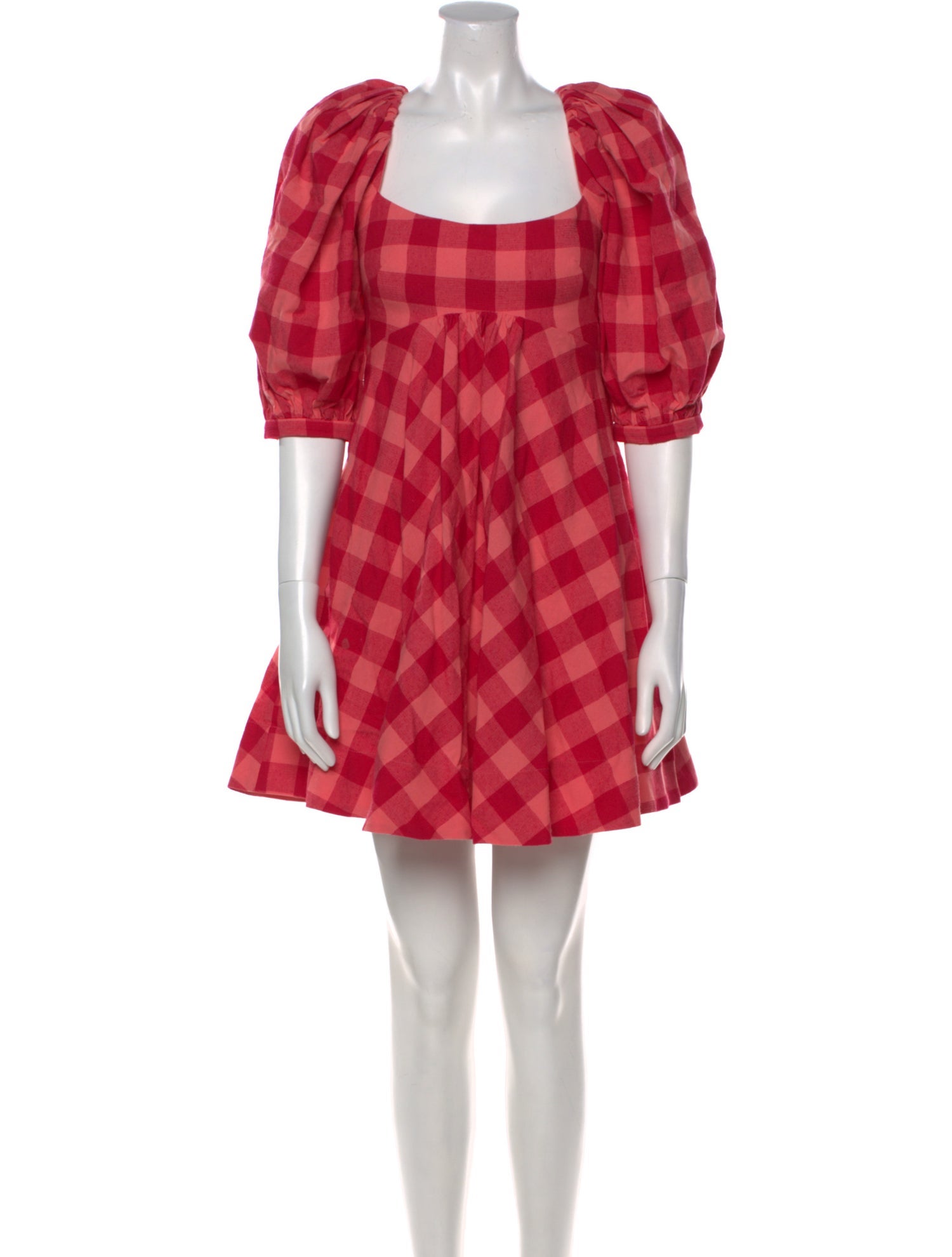 Acler Plaid Print Mini Dress