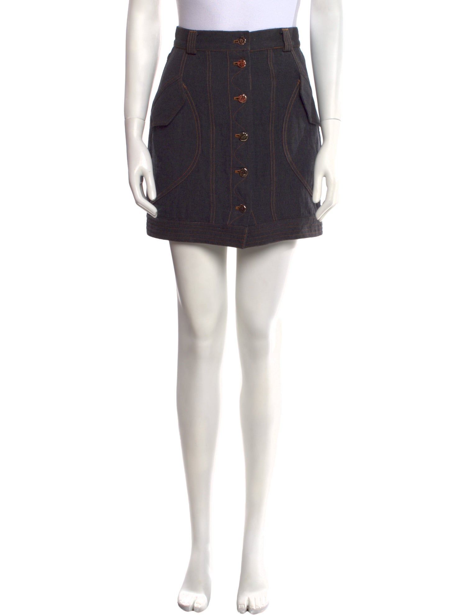 Acler Embroidered Accent Mini Skirt