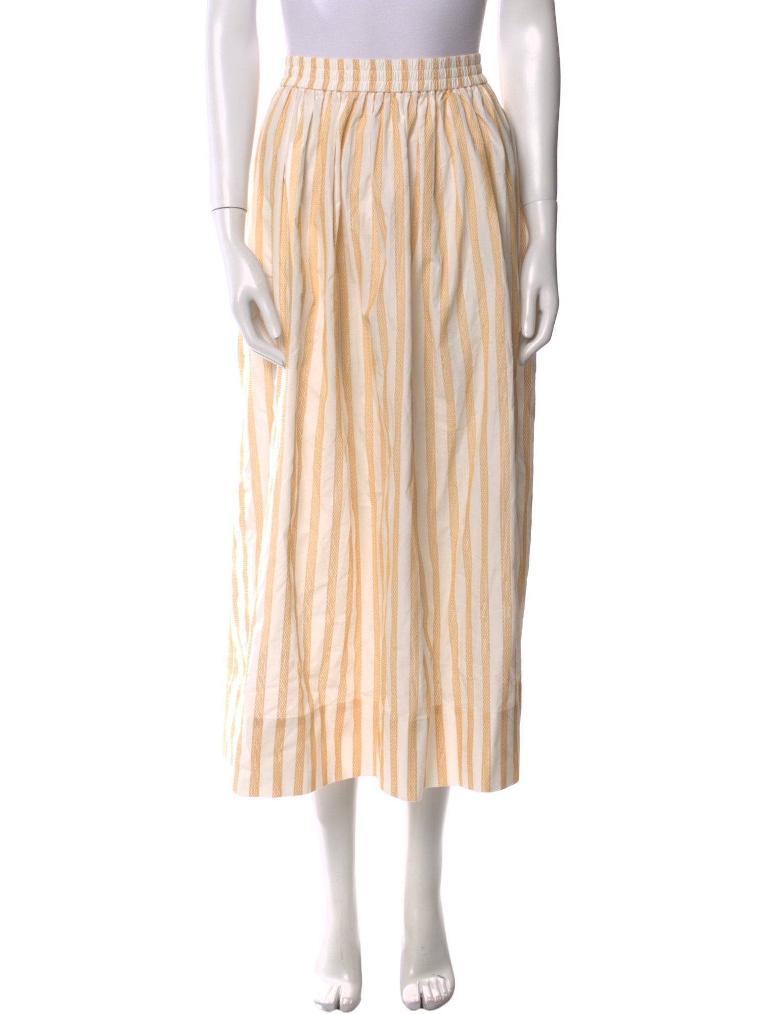 Acler Striped Midi Length Skirt