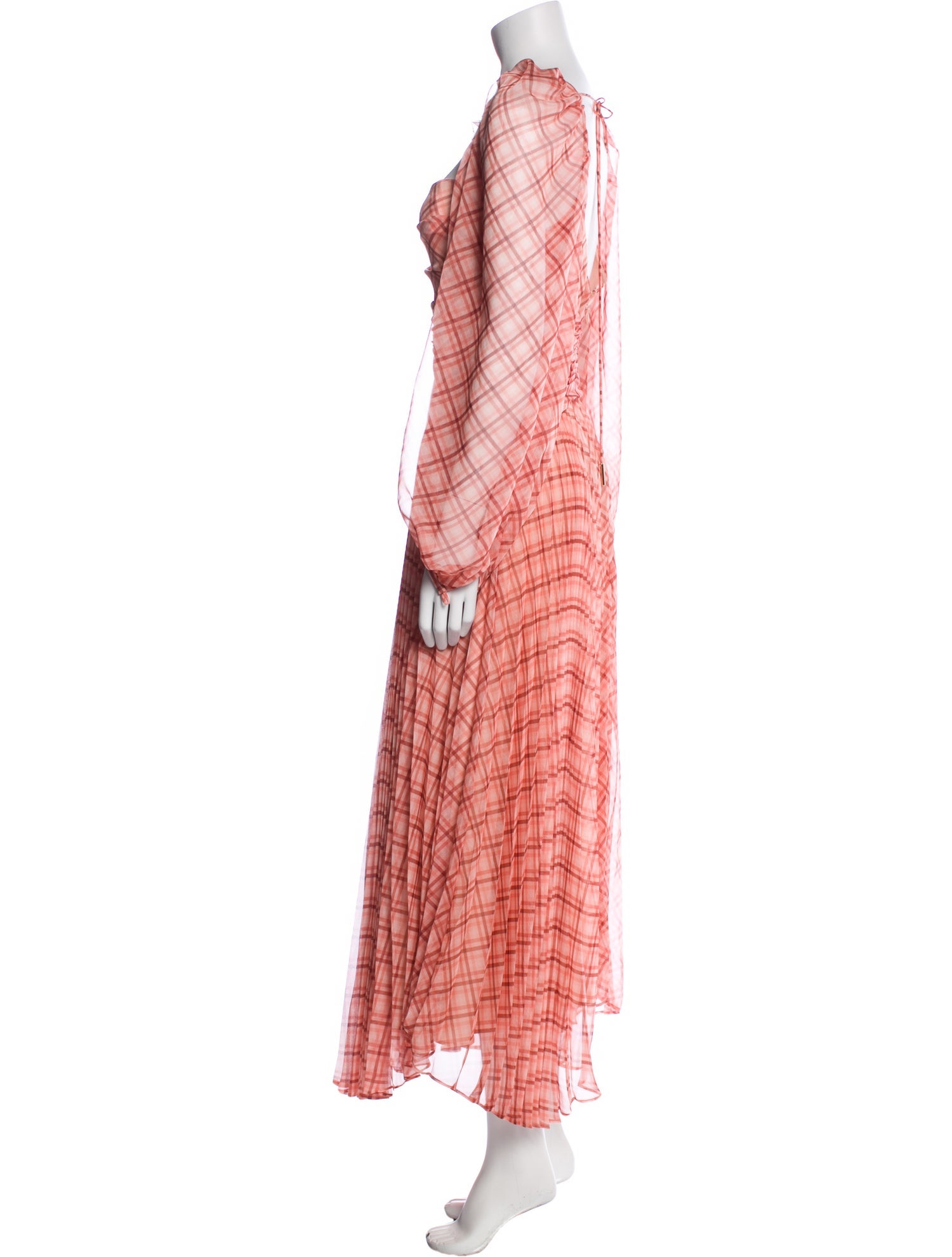 Acler Plaid Print Long Dress w/ Tags