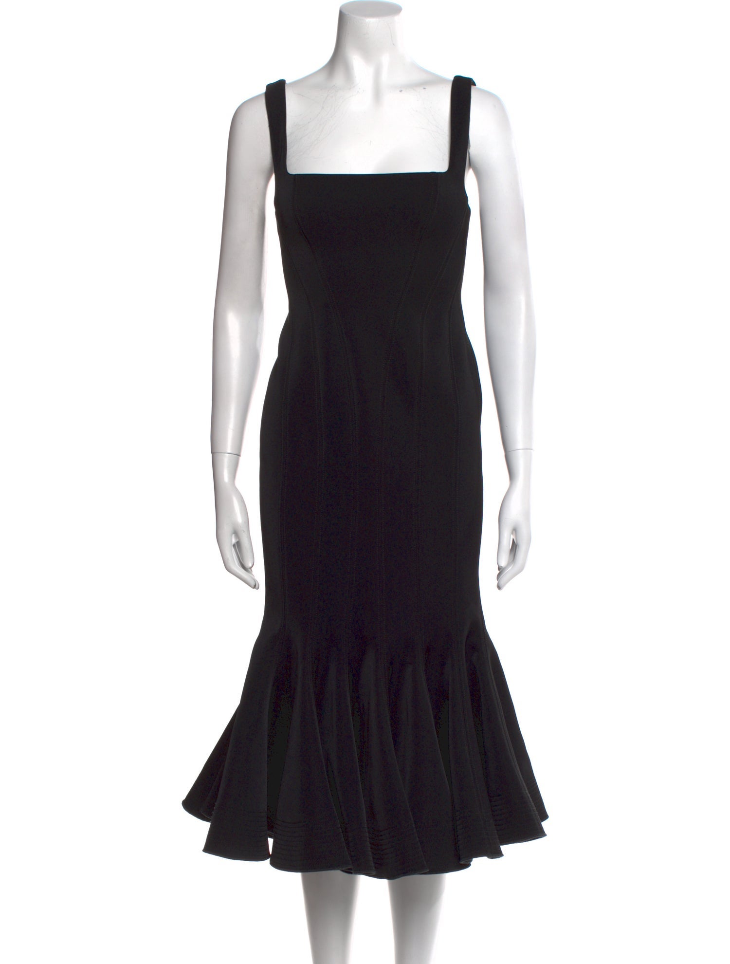 Acler Square Neckline Midi Length Dress