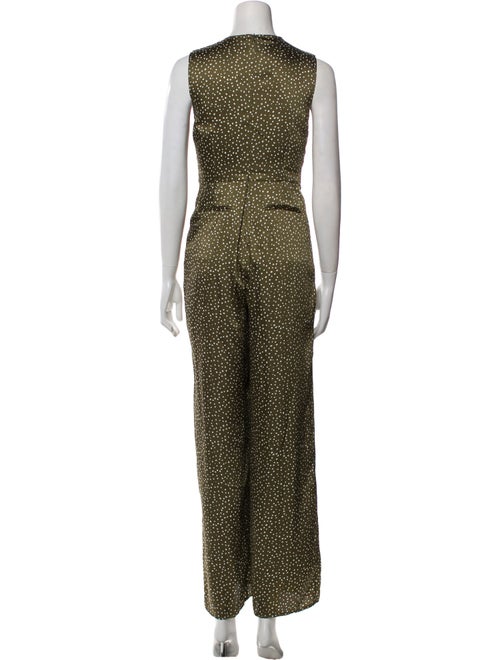 Acler Polka Dot Print V-Neck Jumpsuit