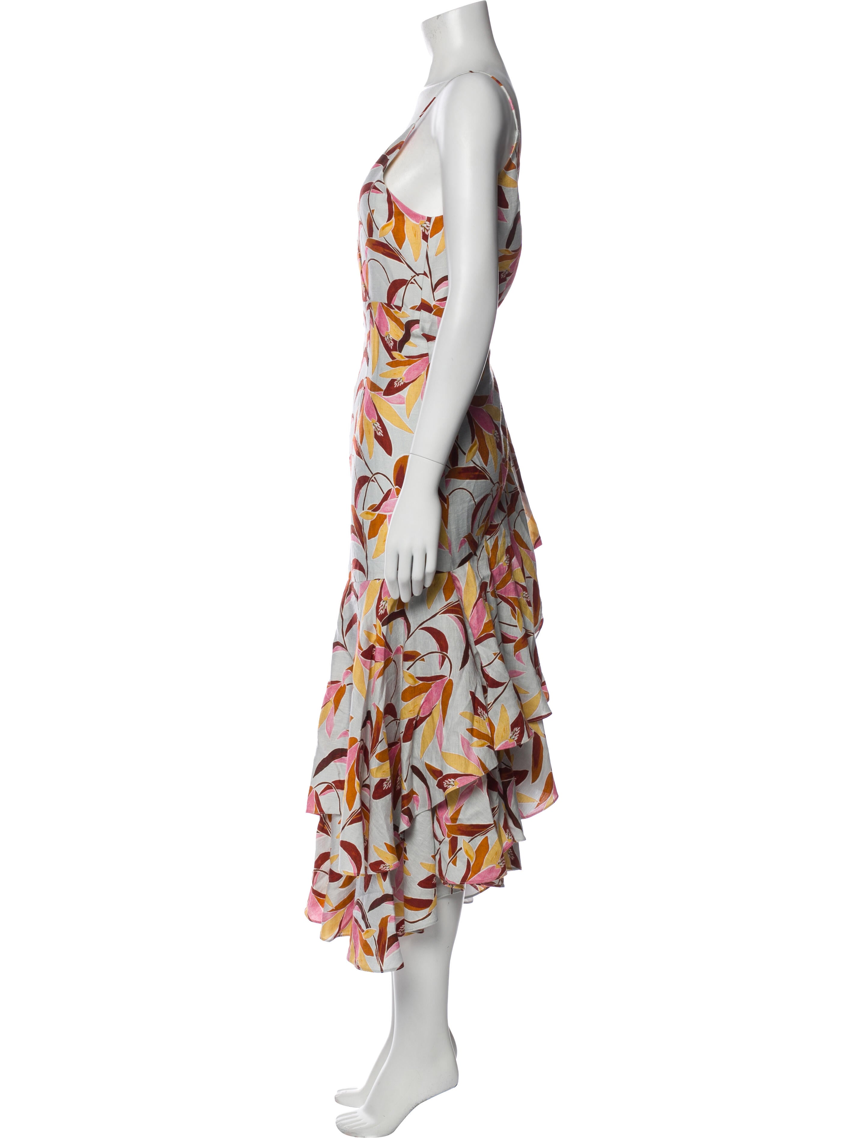 Acler Printed Long Dress