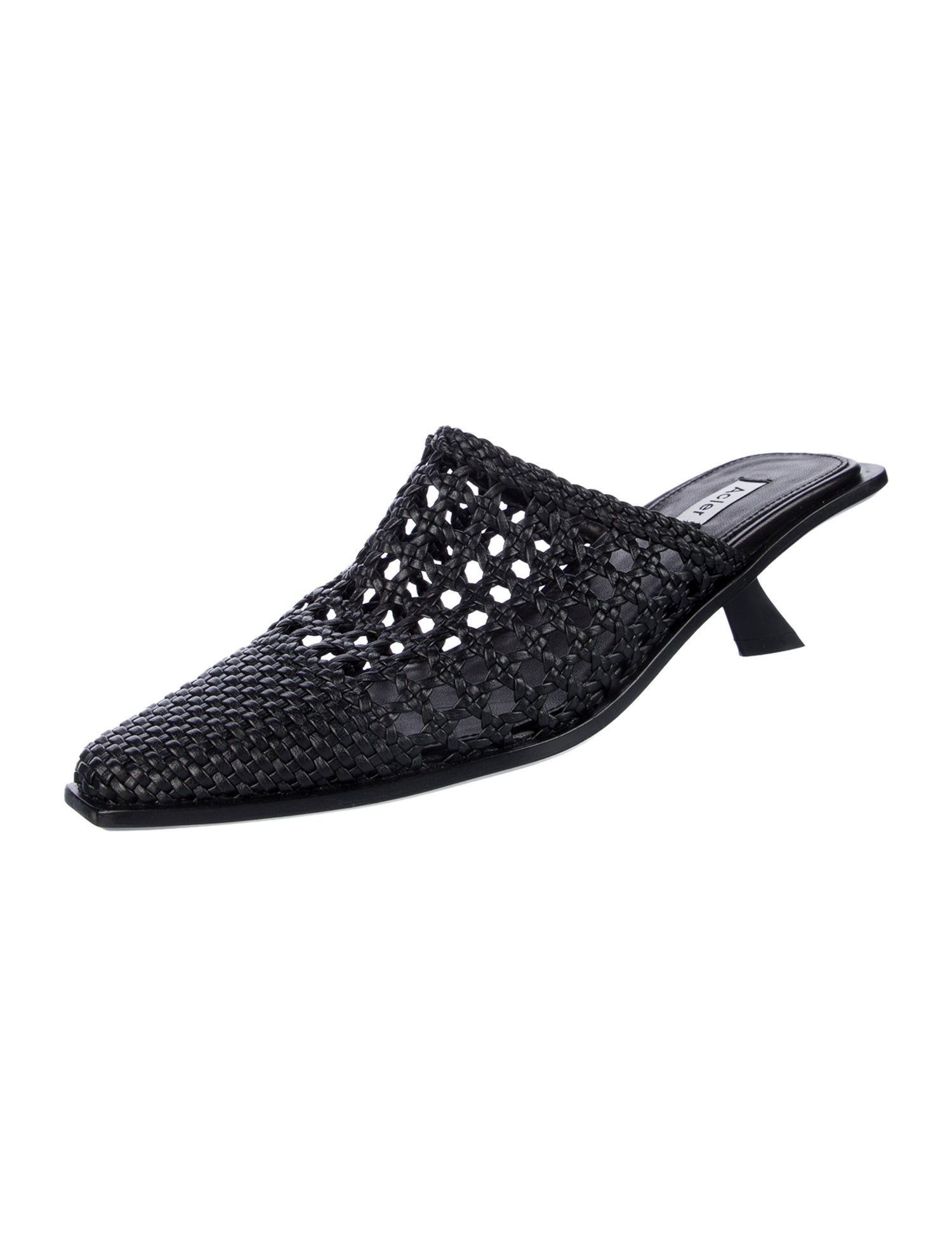 Acler Leather Braided Accents Mules