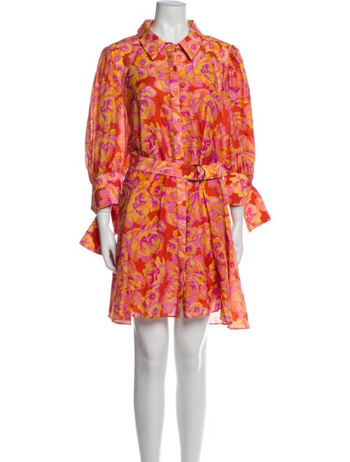 Acler Floral Print Knee-Length Dress