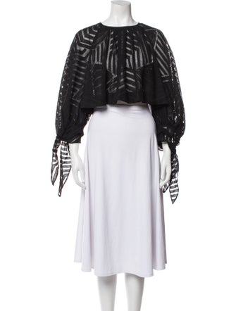 Acler Lace Pattern Off-The-Shoulder Crop Top