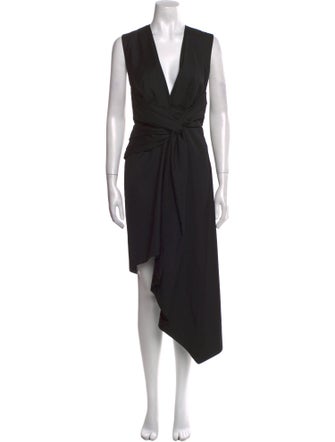 Acler V-Neck Midi Length Dress