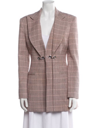 Acler Plaid Print Blazer