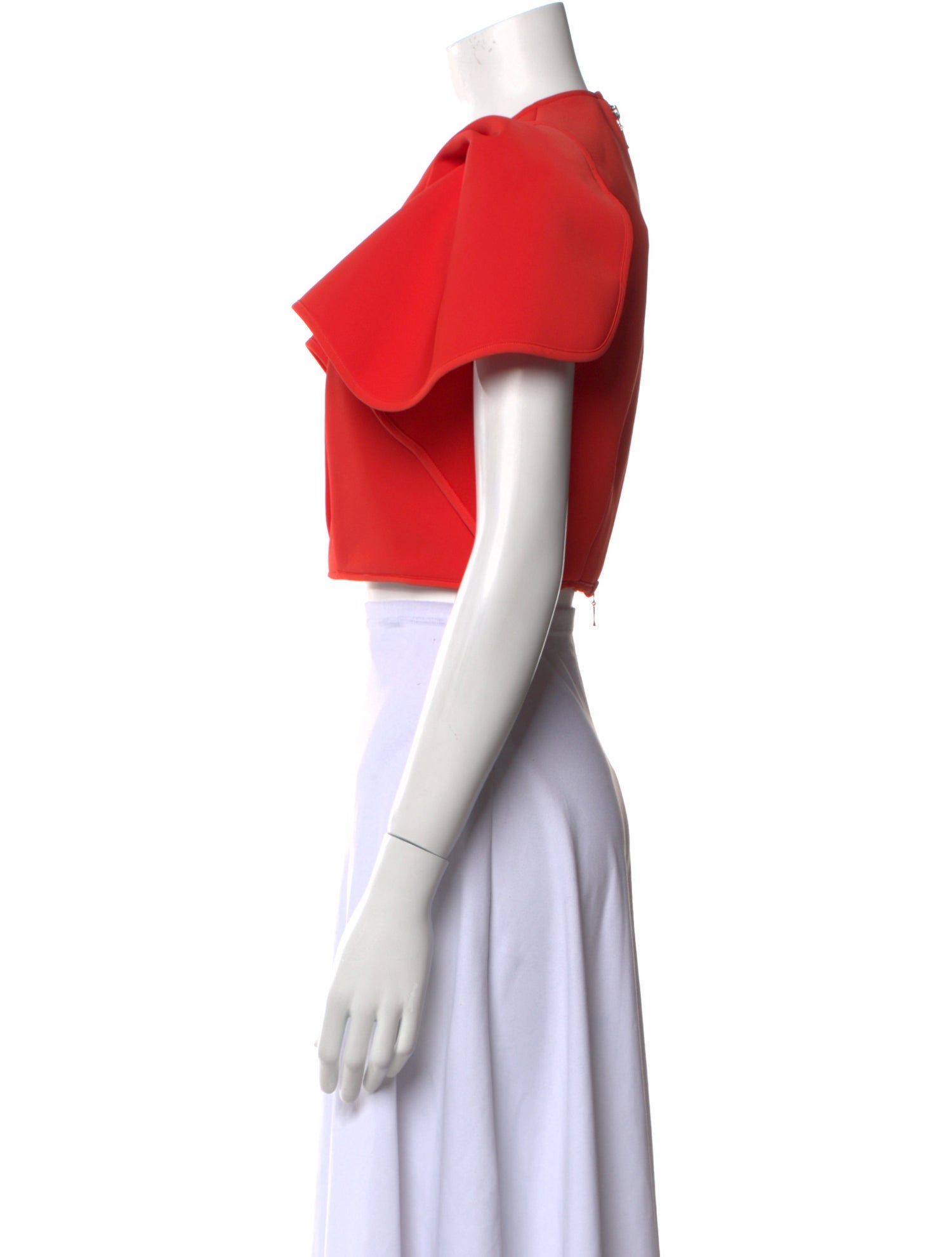 Acler V-Neck Short Sleeve Crop Top