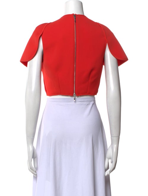 Acler V-Neck Short Sleeve Crop Top