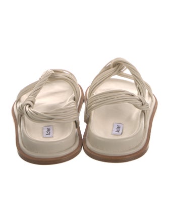 Acler Leather Printed Slingback Sandals