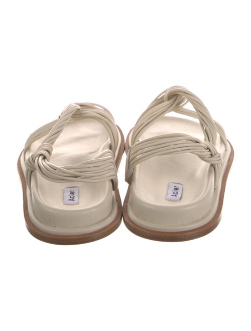 Acler Leather Printed Slingback Sandals