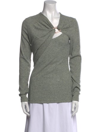 Acler V-Neck Long Sleeve Sweatshirt