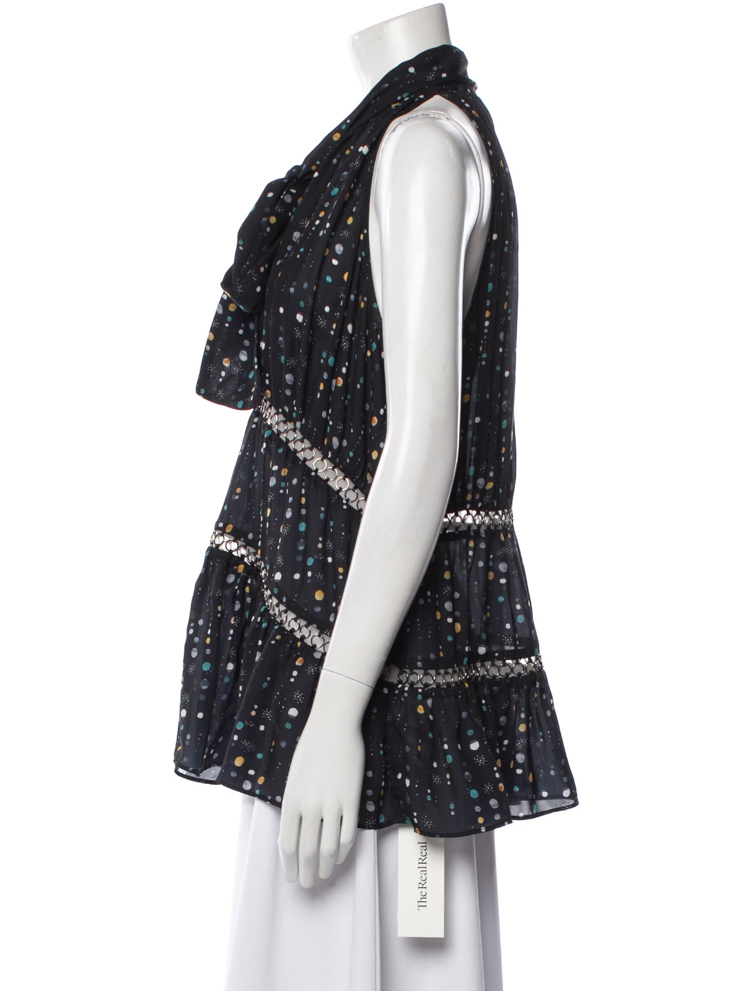 Acler Polka Dot Print Halterneck Blouse