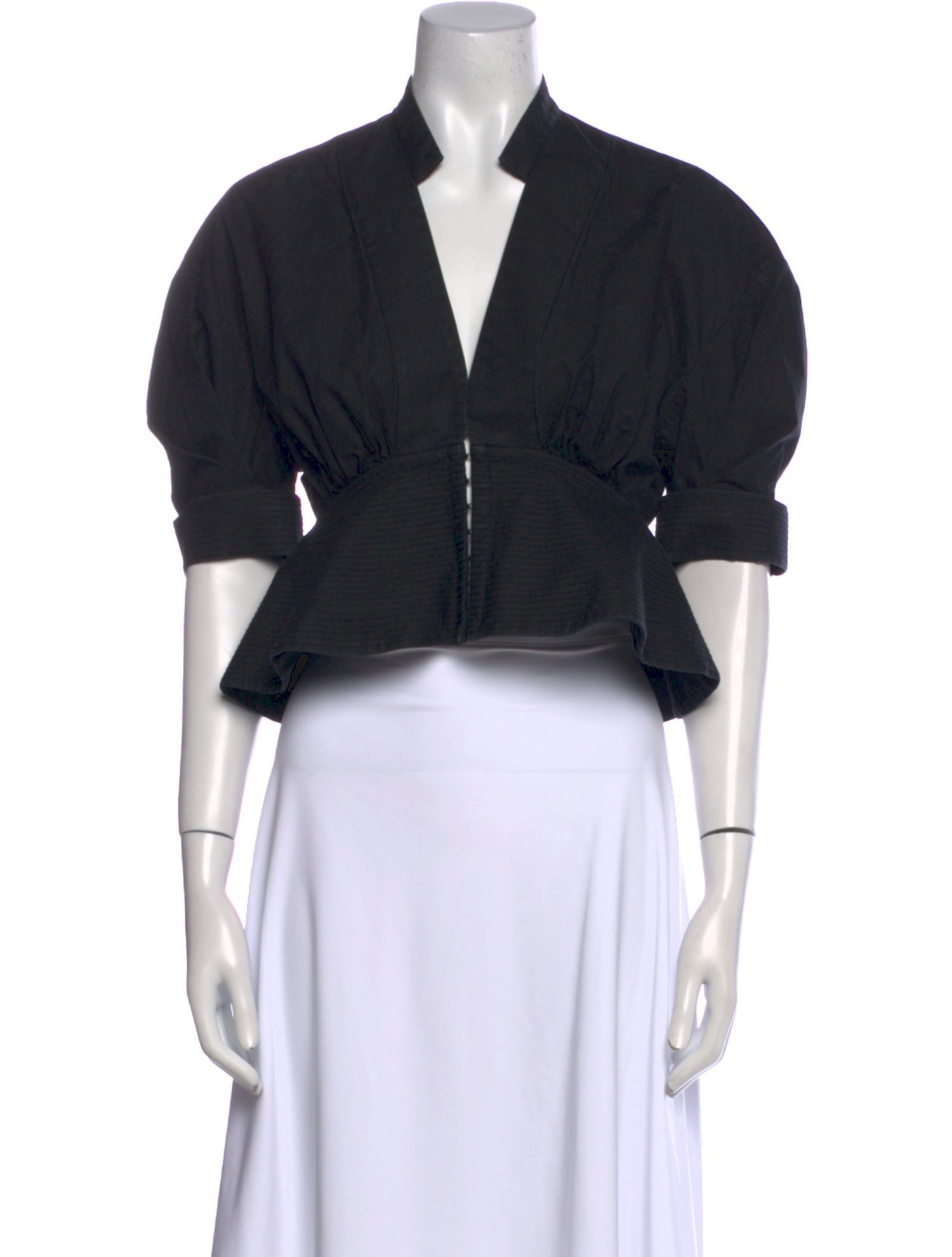 Acler V-Neck Short Sleeve Crop Top