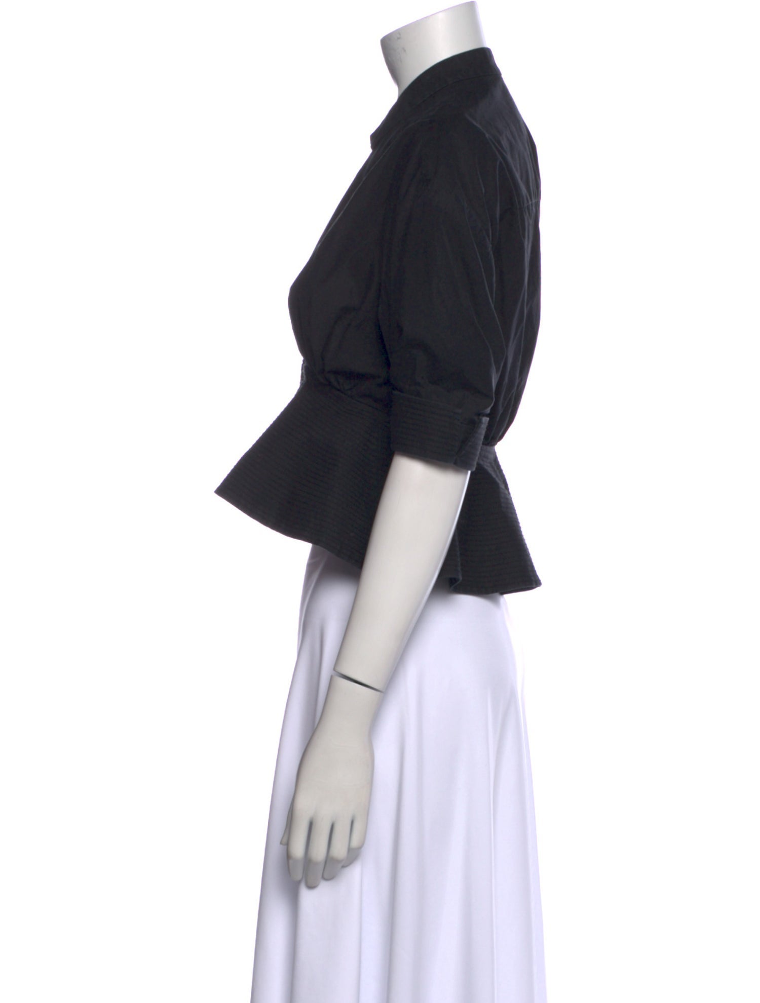 Acler V-Neck Short Sleeve Crop Top