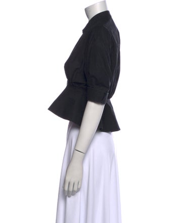 Acler V-Neck Short Sleeve Crop Top